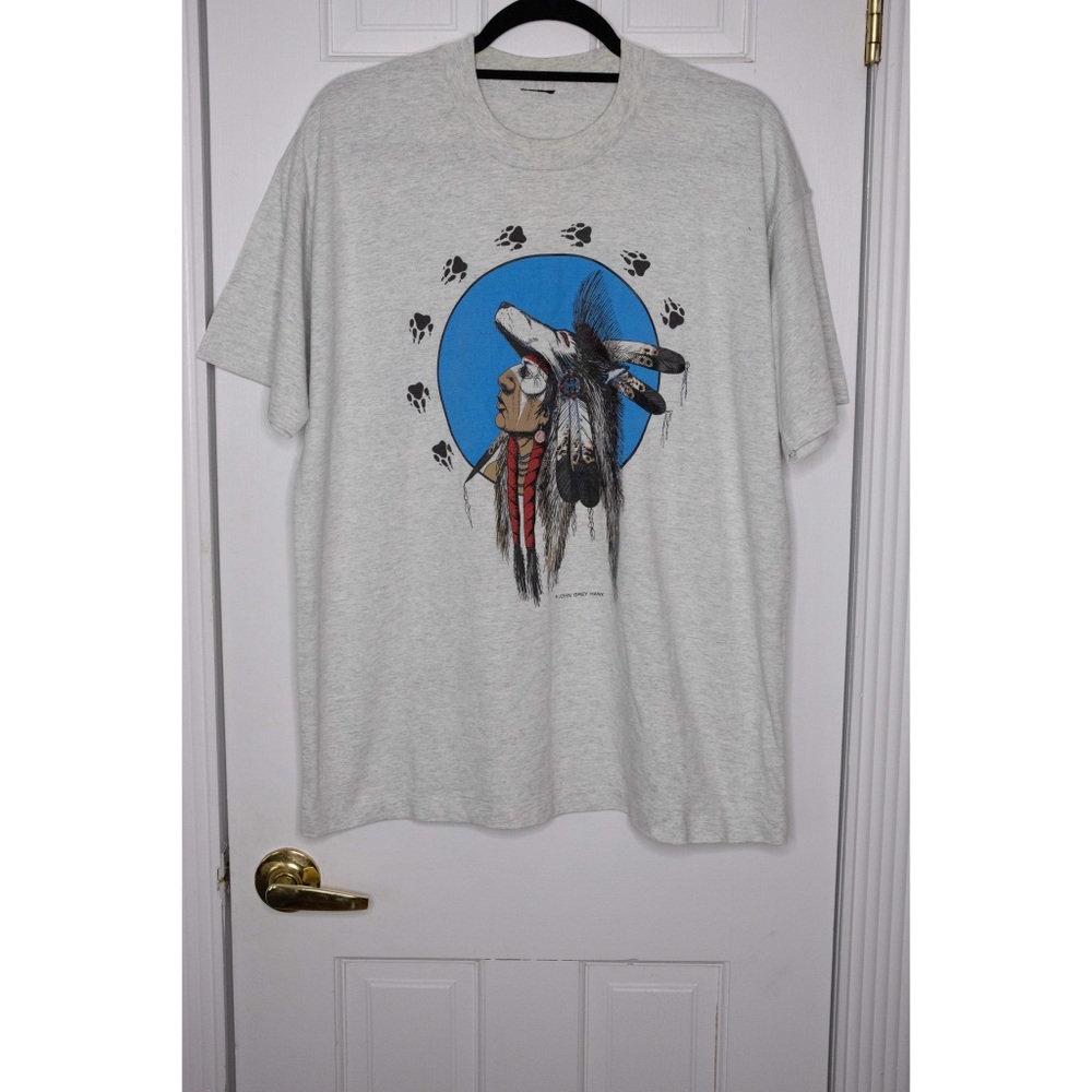 RARE Vintage Single Stitch Tee John Grey Hawk